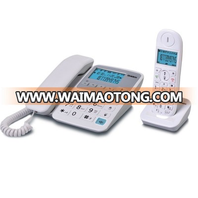 AT4501WH-Uniden Combo Cordless/Corded phone - FSK/DTMF CID, large display, Voice waiting indication telephone