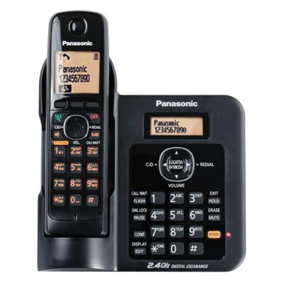 Panasonic KX-TG3811 2.4 GHz Cordless phone Telephone wireless backlit big display answering machine speaker