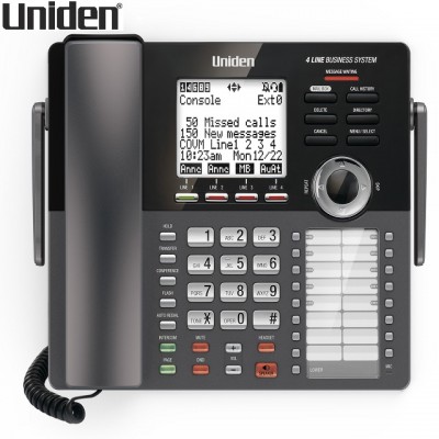 UNIDEN AT4801 4-Line Small Business System DECT 1.8 GHz CE approved Main Console Wall mounting supported