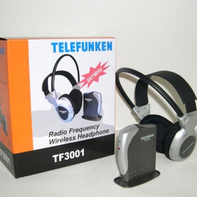 Telefunken TF-3001BS Radio Frequency Wireless Headphone  Transmission Frequency: 866MHz - 868MHz    Consoles And PCs  Built-in R